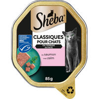 Produktbild von Sheba Classics Paté Lachs und Huhn für Katzen 44 x 85 g