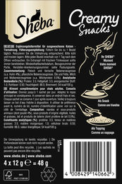 Sheba Creamy Snacks Katzenleckerli Huhn Adult 44 x 12 g - 4 x 12 g – Bild 1 von 7