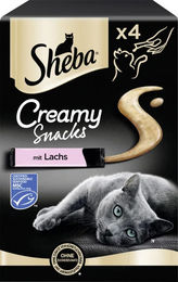 Sheba Creamy Snacks Katzenleckerli Lachs Adult 44 x 12 g - 4 x 12 g – Bild 1 von 6