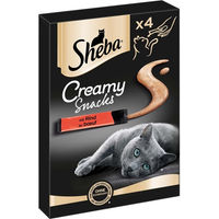Produktbild von Sheba Creamy Snacks Paste mit Rind für erwachsene Katzen 44 x 12 g - 44 x 12 g