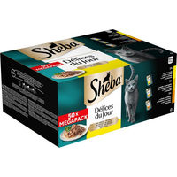 Produktbild von Sheba Delices du Jour Katzen Nassfutter Geflügel Stückchen in Sauce 50 x 50 g
