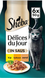 Sheba Délices du Jour Katzenfutter Stückchen in Sauce Huhn Truthahn und Ente – Bild 1 von 2