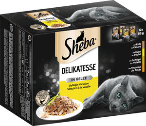 Sheba Delikatesse in Gelee Geflügel Variation Katzennassfutter für erwachsene Katzen 12 x 85g - 12 x 85 g – Bild 1 von 8