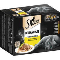 Produktbild von Sheba Delikatesse in Gelee Geflügel Variation Katzennassfutter für erwachsene Katzen 12 x 85g - 12 x 85 g