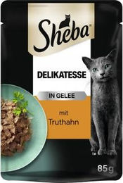 Sheba Delikatesse in Gelee mit Truthahn Katzen Nassfutter für Adult Katzen 85 g - 12 x 85 g – Bild 1 von 7