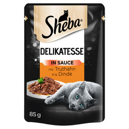 Produktbild von Sheba Delikatesse Stückchen in Sauce Truthahn für erwachsene Katzen 24 x 85 g - 24 x 85 g