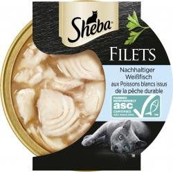 Sheba Filets Weißfisch ASC Katzen-Snack Adult 16 x 60 g - 16 x 60 g – Bild 1 von 5