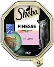 Sheba Finesse Feine Pastete Lachs für Katzen 22x85g - 22 x 85 g – Bild 1 von 3