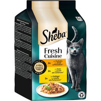 Produktbild von Sheba Fresh Cuisine Taste of Rome Katzen Nassfutter Adult Truthahn Huhn und Geflügel in Sauce 6 x 50 g - 6 x 50 g