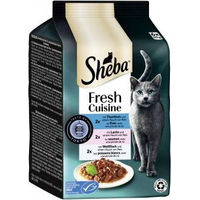 Produktbild von Sheba Fresh Cuisine Taste of Tokyo Katzen Nassfutter Adult Thunfisch Lachs und Weißfisch in Sauce 36 x 50 g - 36 x 50 g