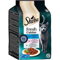 Produktbild von Sheba Fresh Cuisine Taste of Tokyo Katzenfutter mit Thunfisch, Lachs und Weißfisch 6x55 g - 6 x 50 g