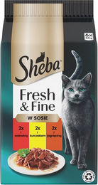 Produktbild von Sheba Fresh & Fine Katzen Feuchtfutter Adult Stückchen in Sauce mit Rind, Huhn und Lamm 6x50 g - 6 x 50 g