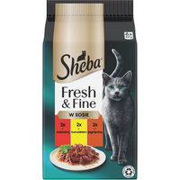 Produktbild von Sheba Fresh & Fine Katzen Feuchtfutter Adult Stückchen in Sauce mit Rind, Huhn und Lamm 6x50 g - 6 x 50 g