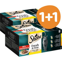 Produktbild von Sheba Fresh&Fine Katzen Nassfutter Geflügel Stückchen in Sauce Adult 50x50g
