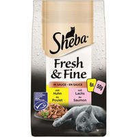 Produktbild von Sheba Fresh & Fine Katzen Nassfutter Huhn und Lachs 6x50g