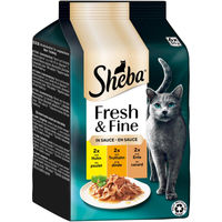 Produktbild von Sheba Fresh & Fine Katzen Nassfutter Stückchen in Sauce Huhn Truthahn & Ente 36x 50 g