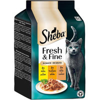 Produktbild von Sheba Fresh & Fine Katzen Nassfutter Stückchen in Sauce Huhn Truthahn & Ente 36x50 g