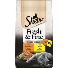 Produktbild von Sheba Fresh & Fine Katzen Nassfutter Truthahn und Huhn 6x50g - 6 x 50 g