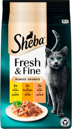 Sheba Fresh & Fine Katzenfutter Stückchen in Sauce Huhn Truthahn Ente Adult 6 x 50 g - 6 x 50 g – Bild 1 von 5