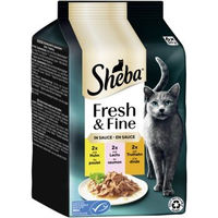 Produktbild von Sheba Fresh & Fine Nassfutter für Katzen Adult Multipack mit Huhn Lachs und Truthahn in Sauce 36x50 g - 36 x 50 g