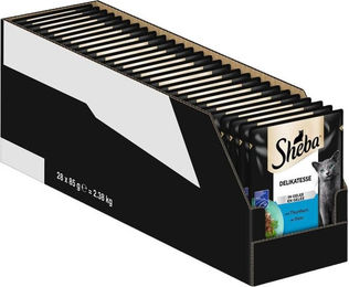 Sheba Katzen Nassfutter Delikatesse Thunfisch in Gelee MSC-Zertifiziert 28 x 85g – Bild 1 von 1