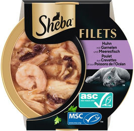Sheba Katzen Nassfutter Filets Huhn und Garnelen in Sauce 16x60 g – Bild 1 von 4