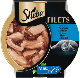 Sheba Katzen Nassfutter Filets Huhn und Thunfisch in Sauce 16x60 g – Bild 1 von 4