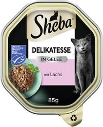 Sheba Katzen Nassfutter Lachs Stückchen in Gelee 22x85 g - 22 x 85 g – Bild 1 von 3