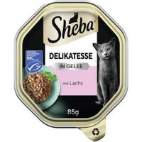Produktbild von Sheba Katzen Nassfutter Lachs Stückchen in Gelee 22x85 g - 22 x 85 g