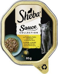 Sheba Katzen Nassfutter Sauce Collection Huhn und Truthahn mit Gemüsezugabe 22 x 85 g - 22 x 85 g – Bild 1 von 2