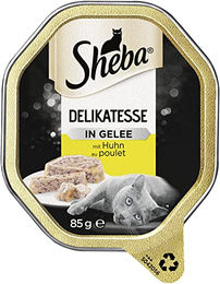 Sheba Katzen Nassfutter Stückchen in Gelee mit Huhn für erwachsene Katzen ohne Farb- und Aromastoffe sowie Konservierungsstoffe 22 x 85 g - 22 x 85 g – Bild 1 von 5