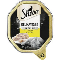 Produktbild von Sheba Katzen Nassfutter Stückchen in Gelee mit Huhn für erwachsene Katzen ohne Farb- und Aromastoffe sowie Konservierungsstoffe 22 x 85 g - 22 x 85 g