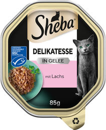 Sheba Katzenfutter Stückchen in Gelee mit Lachs MSC 22 x 85 g - 22 x 85 g – Bild 1 von 8