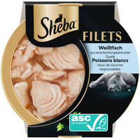 Produktbild von Sheba Katzenfutter Weißfisch Stückchen in Sauce ASC 16x60 g