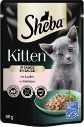Sheba Kitten Katzenfutter Lachs in Sauce 28x85 g - 28 x 85 g – Bild 1 von 2