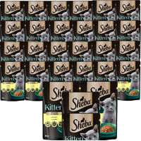 Produktbild von Sheba Kitten Nassfutter für Kätzchen mit Hühnerstückchen in Sauce, getreidefrei