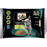Produktbild von Sheba Kitten Nassfutter Lachs und Huhn Stückchen in Sauce, getreidefrei, 20 Beutel à 85 g - 20 x 85 g