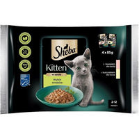 Produktbild von Sheba Kitten Nassfutter Stückchen in Sauce mit Lachs und Huhn 5x85g - 20 x 85 g