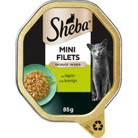 Produktbild von Sheba Mini Filets in Sauce Wild und Kaninchen Katzenfutter 22 x 85 g