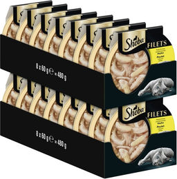 Sheba Nassfutter für erwachsene Katzen Stückchen in Sauce Huhn 16 x 60g ohne Farb- und Aromastoffe sowie Konservierungsstoffe – Bild 1 von 2