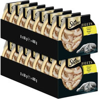 Produktbild von Sheba Nassfutter für erwachsene Katzen Stückchen in Sauce Huhn 16 x 60g ohne Farb- und Aromastoffe sowie Konservierungsstoffe