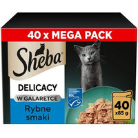 Produktbild von Sheba Nassfutter für Katzen Adult Fischstückchen in Gelee 40x85 g