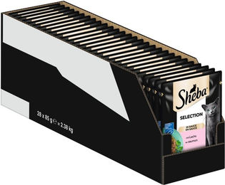 Sheba Nassfutter für Katzen Adult Lachs MSC Stückchen in Sauce 28 x 85g – Bild 1 von 1
