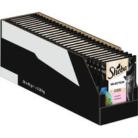 Produktbild von Sheba Nassfutter für Katzen Adult Lachs MSC Stückchen in Sauce 28 x 85g
