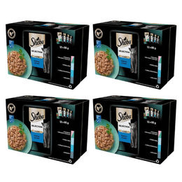 Sheba Nassvollnahrung für adulte Katzen mit Lachs und Kabeljau in Sauce 48x85 g - 48 x 85 g – Bild 1 von 3