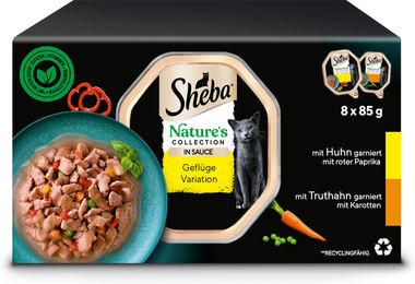 Sheba Nature's Collection Geflügel Variation Katzen Nassfutter Stückchen in Sauce für erwachsene Katzen getreidefrei 8 x 85 g - 8 x 85 g – Bild 1 von 2
