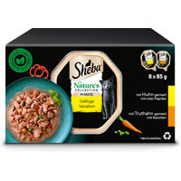 Produktbild von Sheba Nature's Collection Geflügel Variation Katzen Nassfutter Stückchen in Sauce für erwachsene Katzen getreidefrei 8 x 85 g - 8 x 85 g