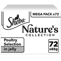 Produktbild von Sheba Nature's Collection Katzen Nassfutter Stückchen in Gelee Getreidefrei Adult 72 Beutel à 85 g - 72 x 85 g