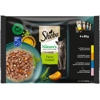Produktbild von Sheba Nature's Collection Katzen Nassfutter Stückchen in Sauce für erwachsene Katzen 4 x 85 g Getreidefrei