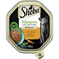 Produktbild von Sheba Nature's Collection Katzen Nassfutter Stückchen in Sauce Truthahn und Pute getreidefrei 22 x 85g - 22 x 85 g